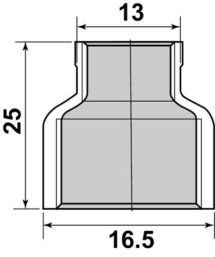 Réduction inox à visser F1/4 x F1/8